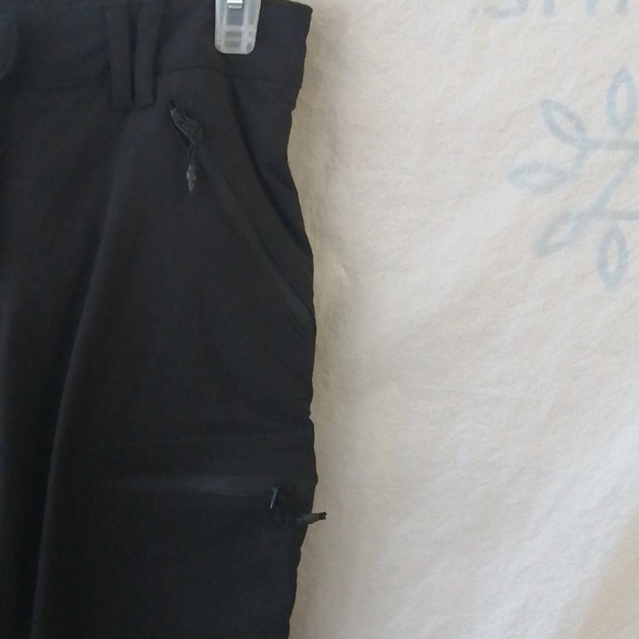 BLACK SLIM CUT ZIPPER POCKETED PANTS - Picture 5 of 7